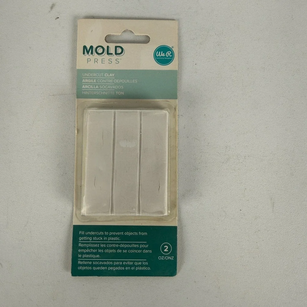 Lot of 5 We R Memory Keepers Mold Press Undercut Clay 2oz White 661308